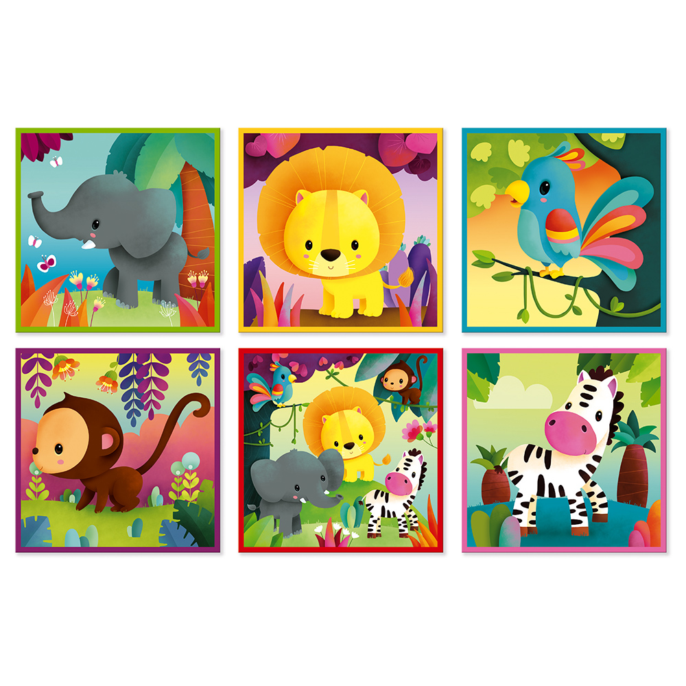 jeu de 9 cubes animaux ferme