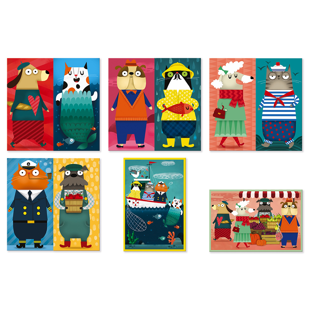 jeu de 9 cubes animaux ferme