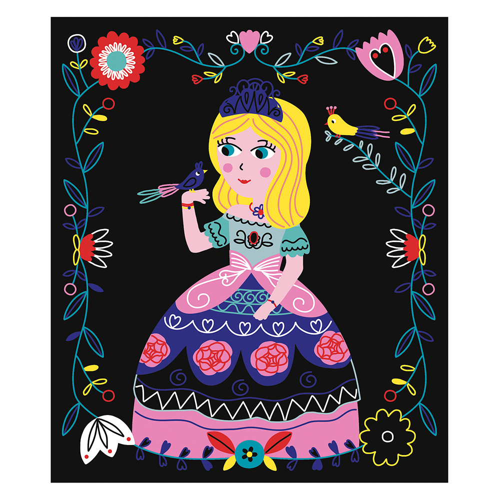 princesse aux fleurs - couleurs